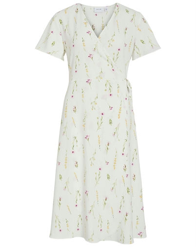 Vila - VILovie Wrap Midi Kleid - Snow White